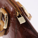 LOUIS VUITTON Monogram Vernis Mini Forsythe Bag Bronze M91120 LV Auth bs36851-10