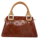 LOUIS VUITTON Monogram Vernis Mini Forsythe Bag Bronze M91120 LV Auth bs36851-2