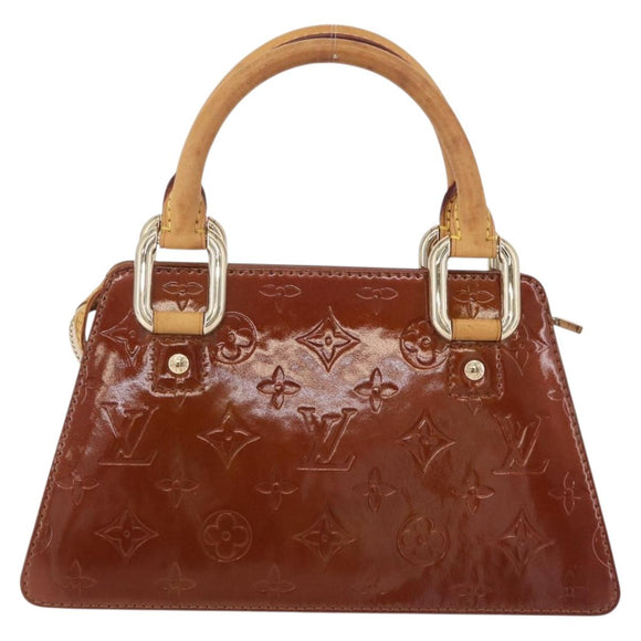 LOUIS VUITTON Monogram Vernis Mini Forsythe Bag Bronze M91120 LV Auth bs36851