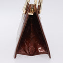 LOUIS VUITTON Monogram Vernis Mini Forsythe Bag Bronze M91120 LV Auth bs36851-4