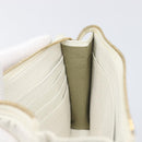 BVLGARI Clutch Bag Leather White Gold Auth bs36852-18
