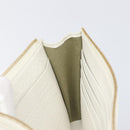 BVLGARI Clutch Bag Leather White Gold Auth bs36852-19