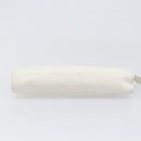 BVLGARI Clutch Bag Leather White Gold Auth bs36852-6