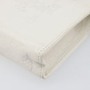 BVLGARI Clutch Bag Leather White Gold Auth bs36852-7