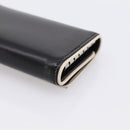 PRADA Key Case Leather Black Silver Auth bs36853-15