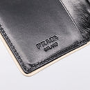 PRADA Key Case Leather Black Silver Auth bs36853-17
