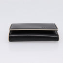 PRADA Key Case Leather Black Silver Auth bs36853-6