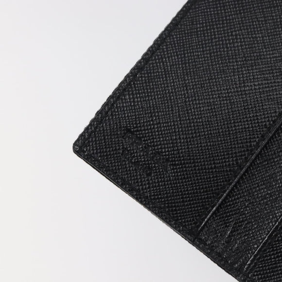 PRADA Key Case Nylon Black Silver Black Auth bs36854