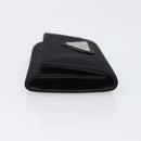 PRADA Key Case Nylon Black Silver Black Auth bs36854-3