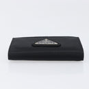 PRADA Key Case Nylon Black Silver Black Auth bs36854-5