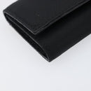 PRADA Key Case Nylon Black Silver Black Auth bs36854-14