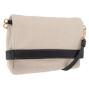 BOTTEGA VENETA Shoulder Bag Canvas Beige Gold Auth bs36856-1