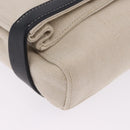 BOTTEGA VENETA Shoulder Bag Canvas Beige Gold Auth bs36856-9