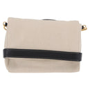 BOTTEGA VENETA Shoulder Bag Canvas Beige Gold Auth bs36856-13