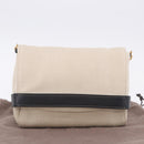 BOTTEGA VENETA Shoulder Bag Canvas Beige Gold Auth bs36856-12