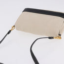 BOTTEGA VENETA Shoulder Bag Canvas Beige Gold Auth bs36856-7