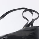 PRADA Backpack Patent Leather Black Silver Auth bs36857-10