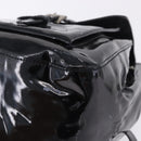 PRADA Backpack Patent Leather Black Silver Auth bs36857-14