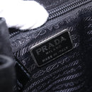 PRADA Backpack Patent Leather Black Silver Auth bs36857-21