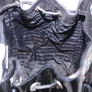PRADA Backpack Patent Leather Black Silver Auth bs36857-23