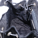 PRADA Backpack Patent Leather Black Silver Auth bs36857-24