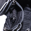 PRADA Backpack Patent Leather Black Silver Auth bs36857-26