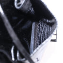 PRADA Backpack Patent Leather Black Silver Auth bs36857-27