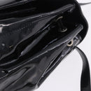 PRADA Backpack Patent Leather Black Silver Auth bs36857-5