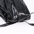 PRADA Backpack Patent Leather Black Silver Auth bs36857-8
