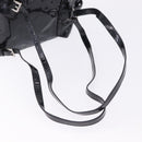 PRADA Backpack Patent Leather Black Silver Auth bs36857-9