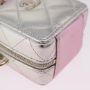 CHANEL Matelasse Chain Shoulder Pouch Lamb Skin Gold Silver CC Auth bs36858SAM-9