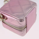 CHANEL Matelasse Chain Shoulder Pouch Lamb Skin Gold Silver CC Auth bs36858SAM-15