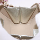 CHANEL Matelasse Chain Shoulder Pouch Lamb Skin Gold Silver CC Auth bs36858SAM-19