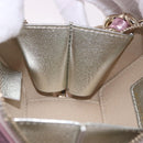 CHANEL Matelasse Chain Shoulder Pouch Lamb Skin Gold Silver CC Auth bs36858SAM-20