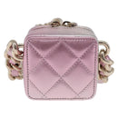 CHANEL Matelasse Chain Shoulder Pouch Lamb Skin Gold Silver CC Auth bs36858SAM-2