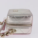 CHANEL Matelasse Chain Shoulder Pouch Lamb Skin Gold Silver CC Auth bs36858SAM-4