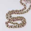 CHANEL Matelasse Chain Shoulder Pouch Lamb Skin Gold Silver CC Auth bs36858SAM-7