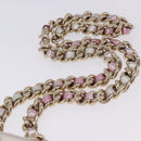 CHANEL Matelasse Chain Shoulder Pouch Lamb Skin Gold Silver CC Auth bs36858SAM-8