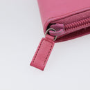 PRADA Bifold Wallet Safiano Leather Pink Silver Auth bs36862-12