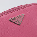 PRADA Bifold Wallet Safiano Leather Pink Silver Auth bs36862-13