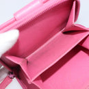 PRADA Bifold Wallet Safiano Leather Pink Silver Auth bs36862-15