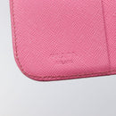 PRADA Bifold Wallet Safiano Leather Pink Silver Auth bs36862-18