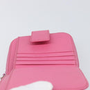 PRADA Bifold Wallet Safiano Leather Pink Silver Auth bs36862-20