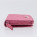 PRADA Bifold Wallet Safiano Leather Pink Silver Auth bs36862-4