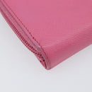 PRADA Bifold Wallet Safiano Leather Pink Silver Auth bs36862-9