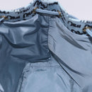Miu Miu Drawstring Pouch Canvas Light Blue Gold Auth bs36863V-17