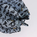 Miu Miu Drawstring Pouch Canvas Light Blue Gold Auth bs36863V-5