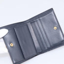 FENDI Bifold Wallet Leather Blue Gold Auth bs36865-9