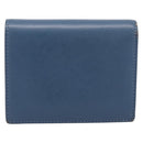 FENDI Bifold Wallet Leather Blue Gold Auth bs36865-2
