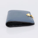 FENDI Bifold Wallet Leather Blue Gold Auth bs36865-3